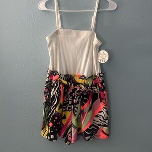 Chic White and Multicolor Jumpsuit